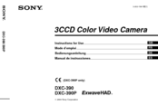 Sony DXC-390P Instructions For Use Manual