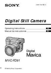 Sony Mavica MVC-FD91 Operating Instructions Manual