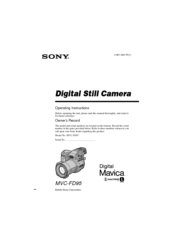 Sony Mavica MVC-FD95 Operating Instructions Manual