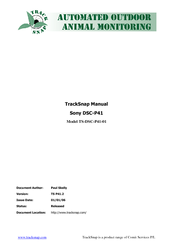Sony TS-DSC-P41-01 Manual