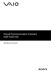 Sony VAIO VGP-UVC100 Operating Instructions Manual