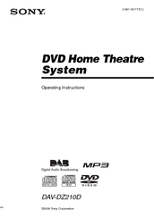 Sony DAV-DZ210D Operating Instructions Manual
