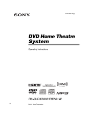 Sony DAV-HDX500 Operating Instructions Manual