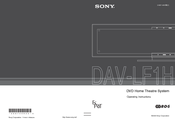 Sony DAV-LF1H Operating Instructions Manual