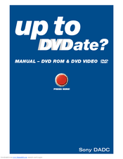 Sony DVD Rom/DVD Video Owner's Manual