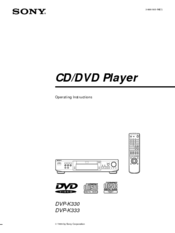 Sony DVP-K330 Operating Instructions Manual