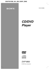 Sony DVP-M50 Operating Instructions Manual