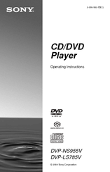 Sony DVP-NS955V Operating Instructions Manual