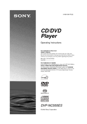 Sony DVP-NC555ES - Es Dvd Player Operating Instructions Manual