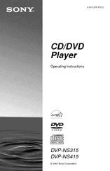 Sony DVP-NS315 Operating Instructions Manual