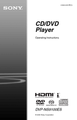 Sony DVP-NS9100ES - Cd/dvd Player Operating Instructions Manual
