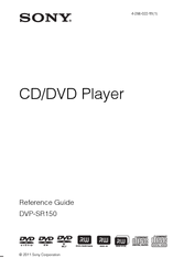 Sony DVP-SR150 Reference Manual