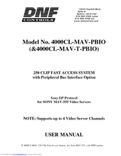 DNF Controls 4000CL-MAV-PBIO User Manual
