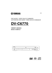 Yamaha DV-C6770 Owner's Manual