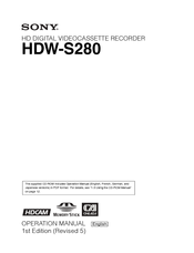 Sony HDW-S280 Operation Manual
