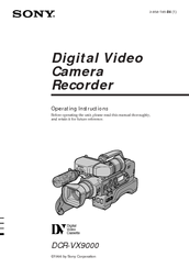 Sony DCR-VX9000 Operating Instructions Manual