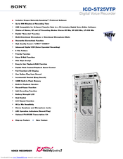 Sony ICD-ST25VTP Digital Voice Editor 2 Specifications