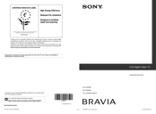 Sony BRAVIA 4-159-205-11(1) Operating Instructions Manual