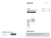 Sony BRAVIA 4-168-148-13(1) Operating Instructions Manual