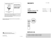 Sony Bravia KDL-32BX3 series Operating Instructions Manual