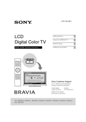 Sony KDL-46EX523 / 46EX521 / 46EX520 / KDL-KDL-40EX523 Setup Manual