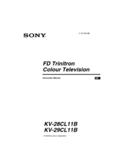 Sony FD Trinitron KV-28CL11B Instruction Manual