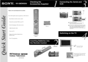 Sony FD Trinitron KV-28EW20U Quick Start Manual