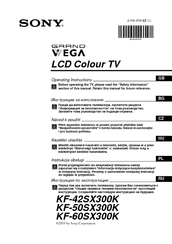 Sony Grand Wega KF-60SX300K Operating Instructions Manual