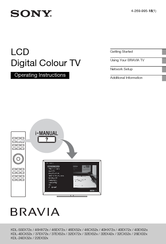 Sony Bravia KDL-40CX52 Series Operating Instructions Manual