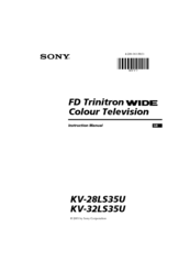 Sony FD Trinitron KV-28LS35U Instruction Manual