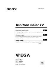 Sony Trinitron WEGA KV-SW21M81 Operating Instructions Manual