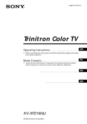 Sony Trinitron Operating Instructions Manual