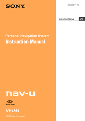 Sony NAV-U NV-U44/S Instruction Manual