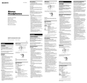 Sony MDR-SA1000 Operating Instructions