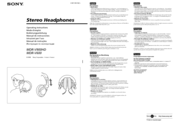 Sony DR BT22iK - Headphones - Semi-open Operating Instructions