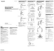 Sony NOISE CANCELLING MDR-NC5 User Manual