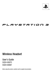 Sony Playstation 3 SCEH-00075 User Manual