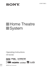 Sony HT-IS100 Operating Instructions Manual