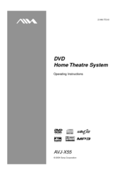 Sony AVJ-X55 Operating Instructions Manual