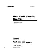 Sony DAV-DZ250M Operating Instructions Manual