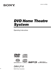 Sony DAV-LF10 - DVD Dream System Platinum Home Theater Operating Instructions Manual