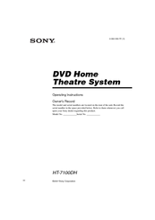 Sony HT-7100DH Operating Instructions Manual