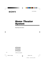 Sony HT-SL40 Operating Instructions Manual