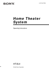 Sony HT-SL5 Operating Instructions Manual