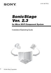 Sony SonicStage 2.3 Installation And Operating Manual