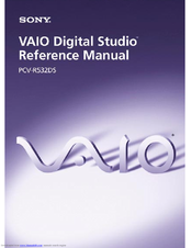 Sony PCV-R532DS - Vaio Digital Studio Desktop Computer Reference Manual