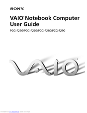 Sony VAIO PCG-F250 User Manual