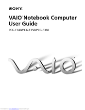 Sony Vaio PCG-F340 User Manual