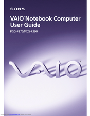 Sony VAIO PCG-F390 User Manual