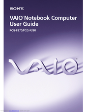 Sony VAIO PCG-F370 User Manual